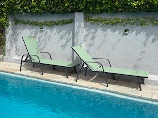 2 Hamacas de jardín verdes
