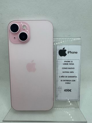 iPhone 15 128GB Rosa Como Nuevo