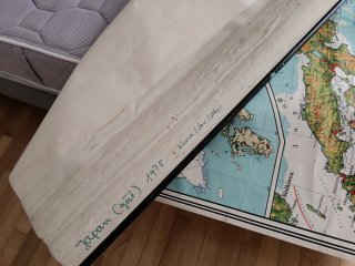 Gigante mapa Vintage Japón / Schulwandkarte
