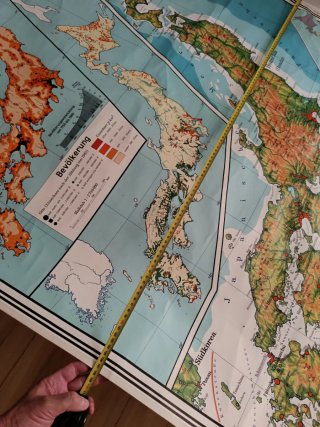 Gigante mapa Vintage Japón / Schulwandkarte