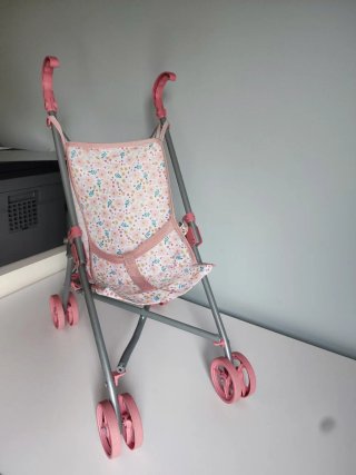 Carrito de muñecas floral rosa