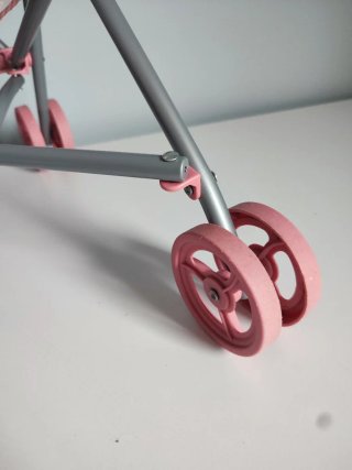Carrito de muñecas floral rosa