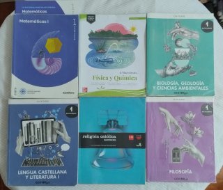 Lote de libros de 1° de Bachillerato de la SAFA
