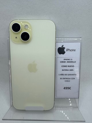 iPhone 15 128GB Amarillo Como Nuevo