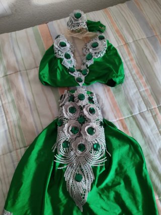 Vestido de fiesta verde