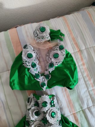 Vestido de fiesta verde