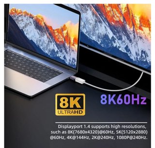 Adaptador Mini DisplayPort a Video 8K 60Hz