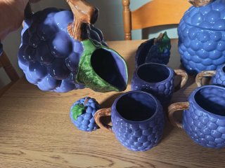Juego de cerámica uvas