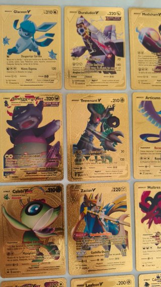 Lote Cartas Pokémon Doradas metalizadas