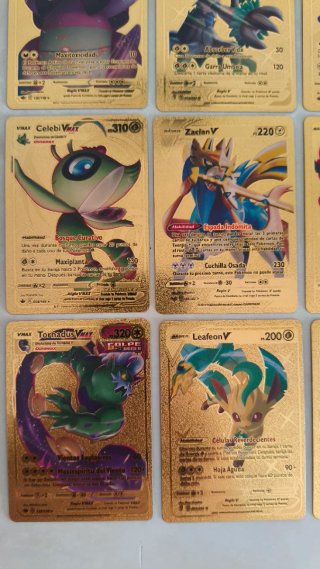 Lote Cartas Pokémon Doradas metalizadas
