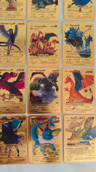 Lote Cartas Pokémon Doradas metalizadas