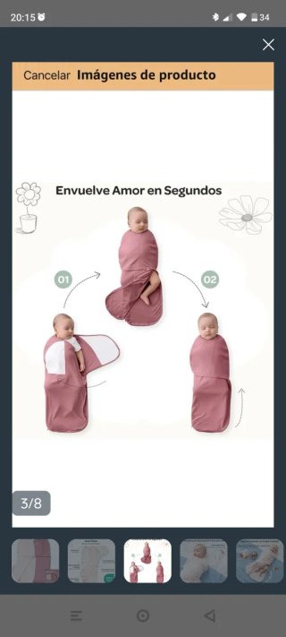 Sacos envolventes para bebé Momcozy. 18€ la caja