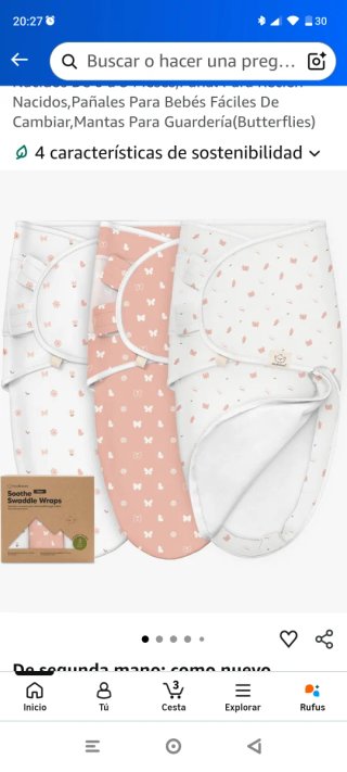 Sacos envolventes para bebé Momcozy. 18€ la caja
