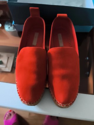 Zapatillas de esparto rojizas Como nuevas