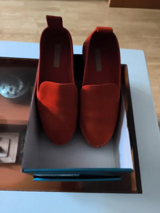 Zapatillas de esparto rojizas Como nuevas