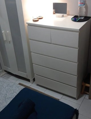 Cómoda blanca Ikea 6 cajones
