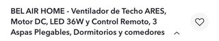 Ventilador techo aspas retráctiles blanco