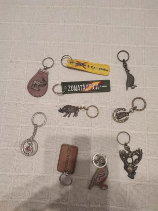 Lote de 9 llaveros variados