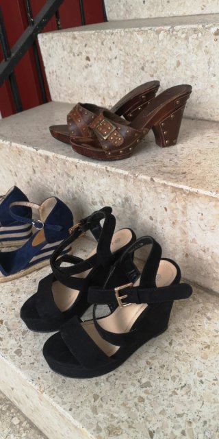 Zapatos de tacón, cuña mujer