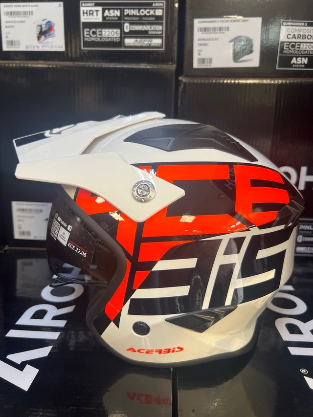 Casco Moto S Trial Acerbis jet naranja