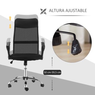 Silla de oficina ergonómica negra