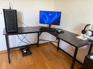 Escritorio en L para gaming o teletrabajo + soport