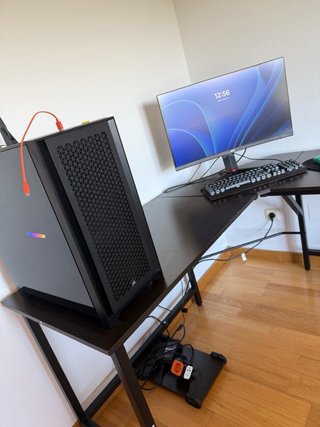 Escritorio en L para gaming o teletrabajo + soport