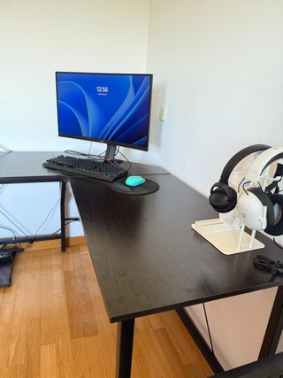 Escritorio en L para gaming o teletrabajo + soport