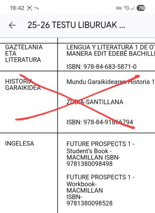Libros de texto en euskera 1. Batxi