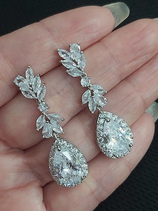 Pendientes de Novia con Circonias Cúbicas, NUEVO