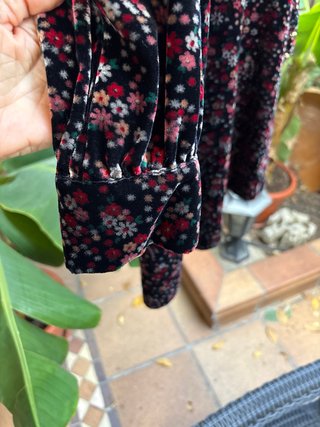 Vestido de terciopelo estampado floral