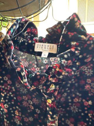 Vestido de terciopelo estampado floral