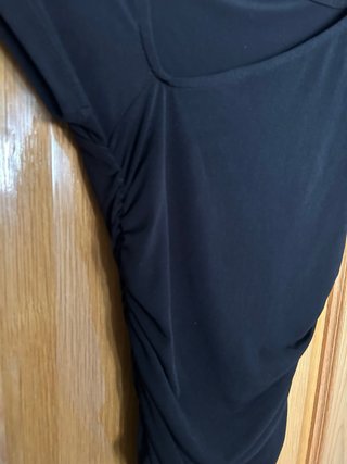 Top Stradivarius Negro Drapeado