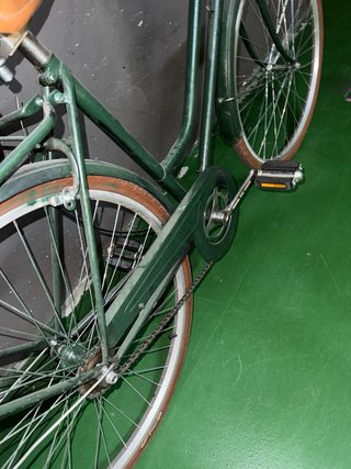 Bici urbana vintage estilo holandes verde botella