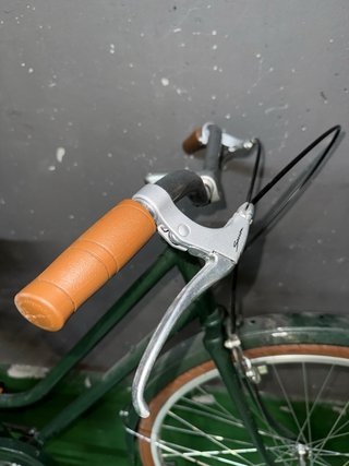 Bici urbana vintage estilo holandes verde botella