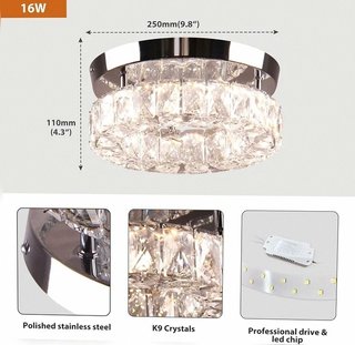 lámpara led de cristal vintage