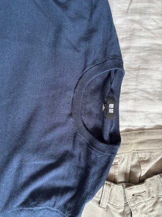 Jersey Uniqlo Cuello Redondo Azul Marino XL