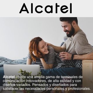 Alcatel teléfono sobremesa con altavoz negro