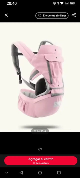 Portabebés ergonómico rosa