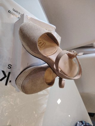 Cuñas esparto beige/marrón Talla 35