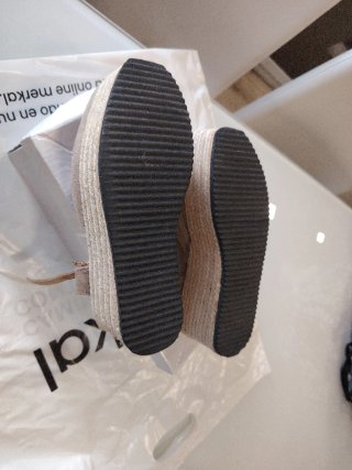 Cuñas esparto beige/marrón Talla 35