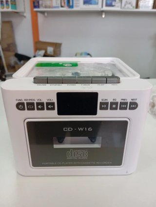 Reproductor CD-W16 Portátil con Cassette