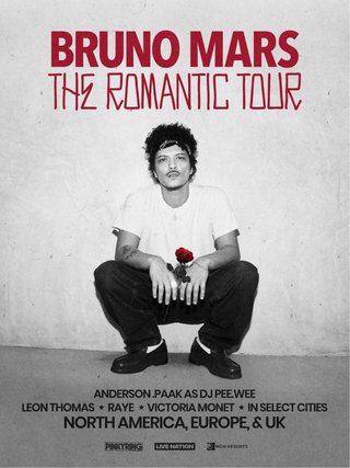 2 Pósters Bruno Mars The Romantic Tour
