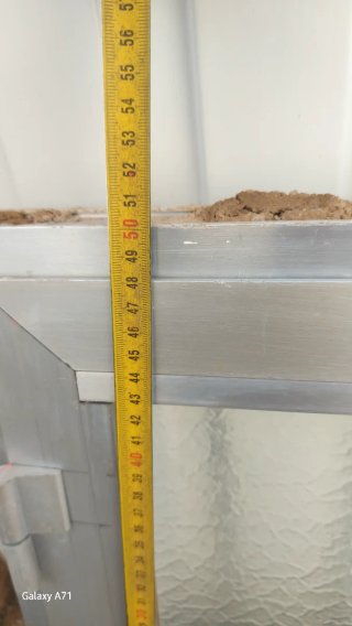 Ventana de aluminium gris 50por50
