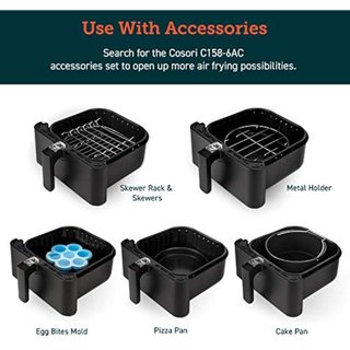 Set 6 Accesorios COSORI para Air Fryer 5.5L