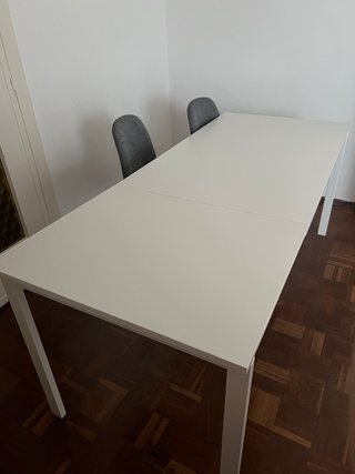 Mesa comedor extensible blanca (Vihals)