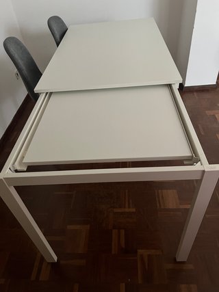 Mesa comedor extensible blanca (Vihals)