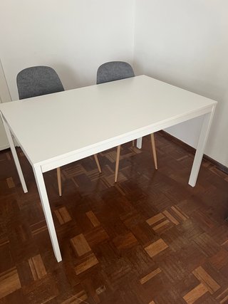 Mesa comedor extensible blanca (Vihals)