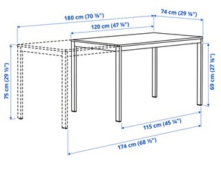 Mesa comedor extensible blanca (Vihals)