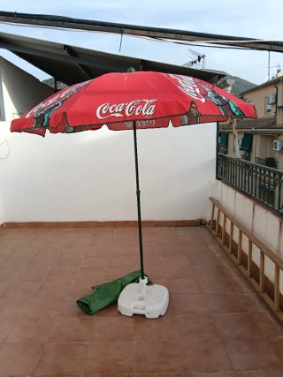 Sombrilla Coca-Cola Roja